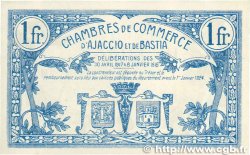 1 Franc FRANCE regionalism and various Ajaccio et Bastia 1917 JP.003.07 XF