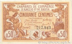 50 Centimes FRANCE regionalismo y varios Ajaccio et Bastia 1920 JP.003.08
