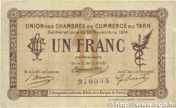 1 Franc FRANCE regionalismo e varie Albi - Castres - Mazamet 1914 JP.005.05 q.BB