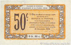 50 Centimes FRANCE regionalism and various Alencon et Flers 1915 JP.006.37 VF+