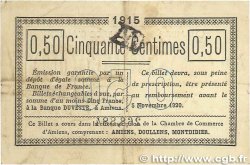 50 Centimes FRANCE regionalism and various Amiens 1915 JP.007.14 VF+