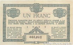 1 Franc FRANCE regionalism and various Amiens 1922 JP.007.56 VF+