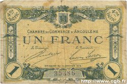 1 Franc FRANCE regionalism and miscellaneous Angoulême 1915 JP.009.21 G
