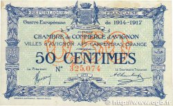 50 Centimes FRANCE Regionalismus und verschiedenen Avignon 1915 JP.018.13 SS