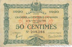 50 Centimes FRANCE regionalismo y varios Avignon 1920 JP.018.22 BC