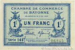 1 Franc FRANCE regionalism and miscellaneous Bayonne 1920 JP.021.67 AU