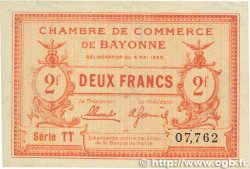2 Francs FRANCE Regionalismus und verschiedenen Bayonne 1920 JP.021.68