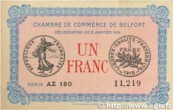 1 Franc FRANCE Regionalismus und verschiedenen Belfort 1916 JP.023.24 VZ