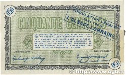 50 Centimes FRANCE regionalism and various Belfort 1918 JP.023.41 VF