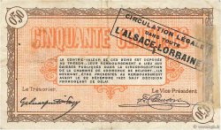 50 Centimes FRANCE regionalism and miscellaneous Belfort 1918 JP.023.48 VF-