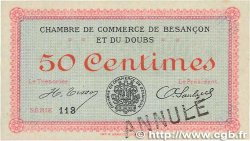50 Centimes Annulé FRANCE regionalismo y varios Besançon 1915 JP.025.03 SC+