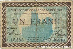 1 Franc FRANCE régionalisme et divers Béziers 1915 JP.027.10 B