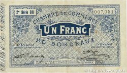 1 Franc FRANCE regionalismo y varios Bordeaux 1914 JP.030.08 BC+
