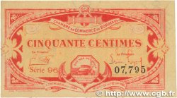 50 Centimes FRANCE regionalism and various Bordeaux 1920 JP.030.24 VF+