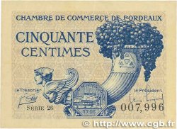 50 Centimes FRANCE regionalism and various Bordeaux 1921 JP.030.28 AU-