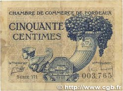 50 Centimes FRANCE regionalism and miscellaneous Bordeaux 1921 JP.030.28 G