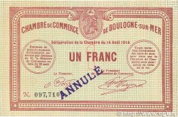 1 Franc Annulé FRANCE regionalism and miscellaneous  1914 JP.031.04var. AU