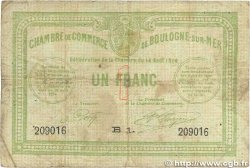 1 Franc FRANCE regionalism and various Boulogne-Sur-Mer  1914 JP.031.12 F