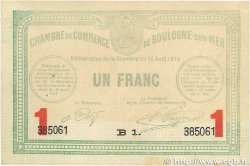 1 Franc FRANCE regionalismo e varie Boulogne-Sur-Mer  1914 JP.031.15 MB