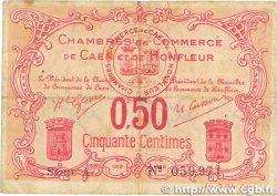 50 Centimes FRANCE regionalismo e varie Caen et Honfleur 1915 JP.034.12 MB