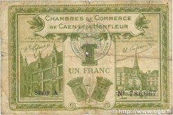 1 Franc FRANCE regionalism and various Caen et Honfleur 1915 JP.034.14 G