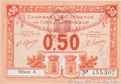 50 Centimes FRANCE regionalism and various Caen et Honfleur 1920 JP.034.16 AU