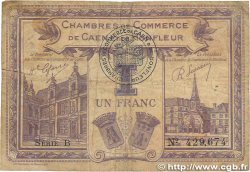 1 Franc FRANCE regionalism and miscellaneous Caen et Honfleur 1920 JP.034.22 G