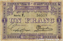 1 Franc FRANCE Regionalismus und verschiedenen Cahors 1915 JP.035.14 S