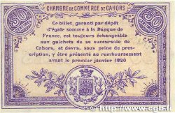 50 Centimes Annulé FRANCE Regionalismus und verschiedenen Cahors 1915 JP.035.13 fST+