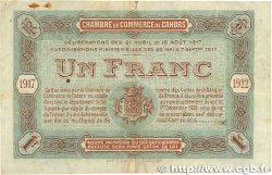 1 Franc FRANCE regionalism and miscellaneous Cahors 1917 JP.035.19 VF