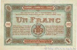 1 Franc FRANCE regionalism and miscellaneous Cahors 1918 JP.035.22 VF