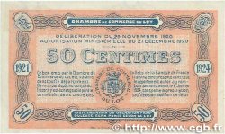 50 Centimes FRANCE regionalism and miscellaneous Cahors 1920 JP.035.25 XF