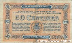 50 Centimes FRANCE Regionalismus und verschiedenen Cahors 1920 JP.035.25 SS