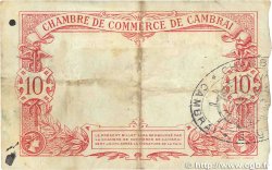 10 Francs FRANCE regionalism and miscellaneous Cambrai 1914 JP.037.17 F
