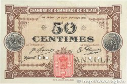 50 Centimes Annulé FRANCE regionalism and various Calais 1916 JP.036.24 XF+