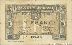 1 Franc FRANCE regionalism and various Calais 1920 JP.036.43