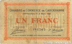 1 Franc FRANCE regionalism and various Carcassonne 1920 JP.038.17 G