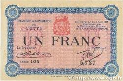1 Franc FRANCE regionalismo y varios Cette, actuellement Sete 1915 JP.041.05 EBC