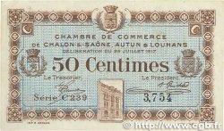 50 Centimes FRANCE regionalism and miscellaneous Châlon-Sur-Saône, Autun et Louhans 1917 JP.042.12 VF+