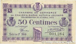 50 Centimes FRANCE regionalism and miscellaneous Châlon-Sur-Saône, Autun et Louhans 1920 JP.042.24 VF