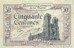 50 Centimes FRANCE Regionalismus und verschiedenen Chalons, Reims, Épernay 1922 JP.043.01 fST
