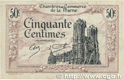 50 Centimes FRANCE regionalism and various Chalons, Reims, Épernay 1922 JP.043.01 VF+