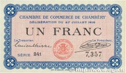 1 Franc FRANCE regionalismo y varios Chambéry 1916 JP.044.09 SC+