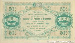 50 Centimes FRANCE Regionalismus und verschiedenen Chartres 1915 JP.045.01 fST