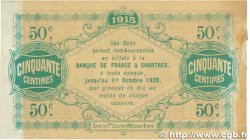 50 Centimes FRANCE regionalism and various Chartres 1915 JP.045.01 XF