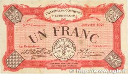 1 Franc FRANCE Regionalismus und verschiedenen Chartres 1921 JP.045.13 fSS