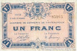 1 Franc FRANCE regionalism and miscellaneous Chateauroux 1918 JP.046.19 VF+