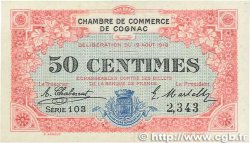 50 Centimes FRANCE Regionalismus und verschiedenen Cognac 1916 JP.049.01 fST