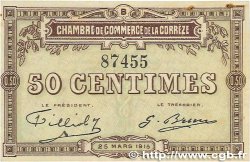 50 Centimes FRANCE regionalismo e varie Corrèze 1915 JP.051.04 SPL