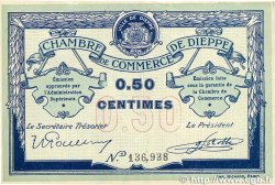 50 Centimes FRANCE regionalism and various Dieppe 1918 JP.052.01